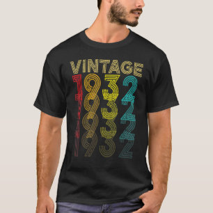 Camiseta Vintage 1932 90 Años Hombres Y Mujeres 90º Bir