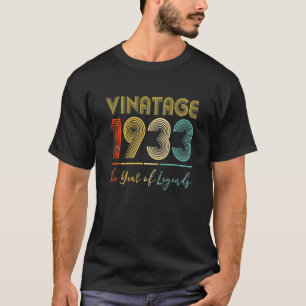 Camiseta Vintage 1933 89th Birthday Ideas Hombres Hombres M