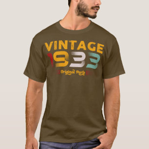 Camiseta Vintage 1933 Original Parts Family Birthday Gift