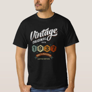 Camiseta Vintage 1937 Bday Edad A Perfección 85º Cumpleaños