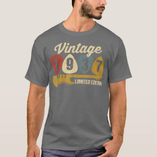 Camiseta Vintage 1937 Birthday Retro Guitar 85th Birthday P