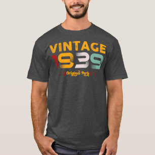 Camiseta Vintage 1939 Original Parts Family Birthday Gift