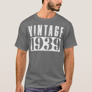 Camiseta Vintage 1939 Vintage White Text