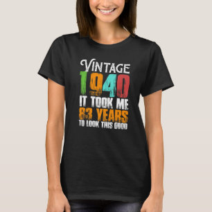 Camiseta Vintage 1940 83 años cumpleaños retro padre