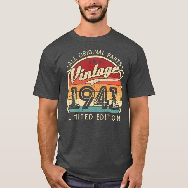 Camiseta Vintage 1941 Edición Limitada 81 años 81ª (Anverso)