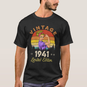 Camiseta Vintage 1941 Hecho En 1941 81ª Nacida De Mujeres 8