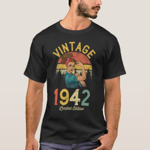 Camiseta Vintage 1942 Hecho En 1942 81 Años Mujeres 81 Y
