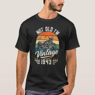Camiseta Vintage 1943 Classic Motorcycle Lover 79 Years