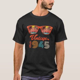 Camiseta Vintage 1945 - Retro Gafas de Sol Palm Tree Beach