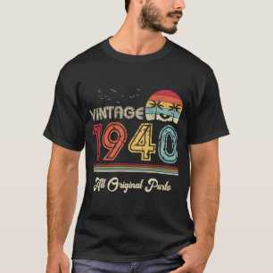 Camiseta Vintage 1946 Todas las piezas originales 77º cumpl
