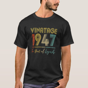 Camiseta Vintage 1947 75th Birthday Ideas Hombres Hombres M