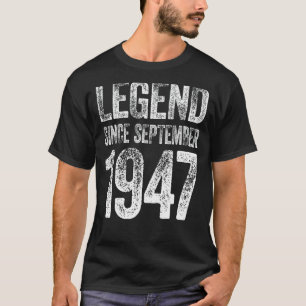 Camiseta Vintage 1947 Cumpleaños Leyenda Nacida Desde