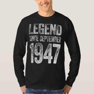 Camiseta Vintage 1947 Cumpleaños Leyenda Nacida Desde