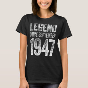 Camiseta Vintage 1947 Cumpleaños Leyenda Nacida Desde