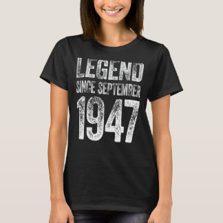 Camiseta Vintage 1947 Cumpleaños Leyenda Nacida Desde