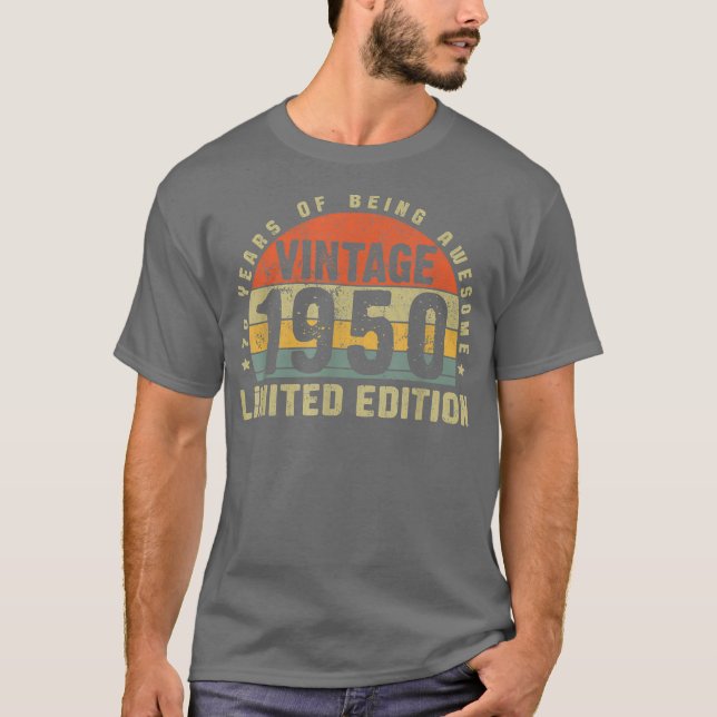 Camiseta Vintage 1950 Limited Edition Outfit Retro 70th (Anverso)