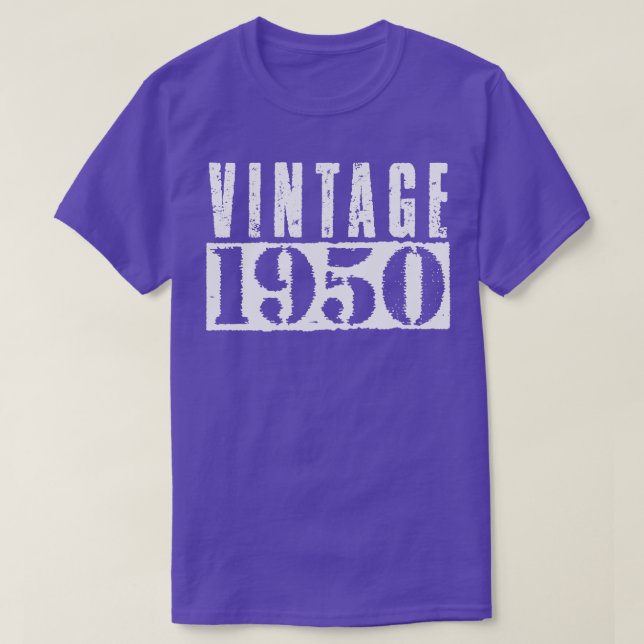 Camiseta Vintage 1950 Vintage White Text (Diseño del anverso)