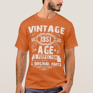 Camiseta Vintage 1951 Hombres Y Mujeres De 72 Años De Edad 