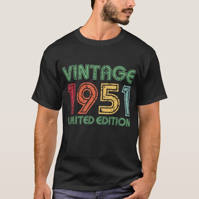 Camiseta Vintage 1951 Limited Edition 73rd Birthday (Anverso)
