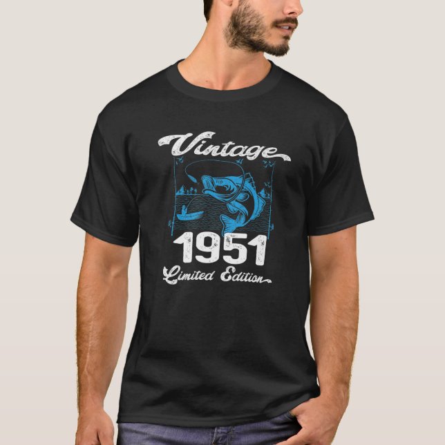 Camiseta Vintage 1951 - Pescadores de 71 años (Anverso)