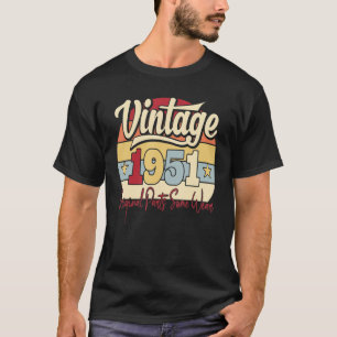 Camiseta Vintage 1951 Piezas Originales Algunas Llevan Retr