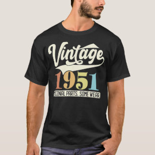 Camiseta Vintage 1951 Piezas Originales Algunas Llevan Retr