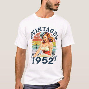 Camiseta Vintage 1952, 70º Cumpleaños, Hombres Mujeres Retr