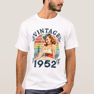 Camiseta Vintage 1952, 70º Cumpleaños, Hombres Mujeres Retr