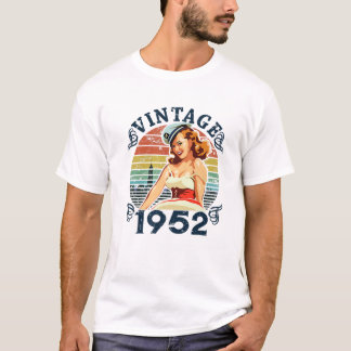 Camiseta Vintage 1952, 70º Cumpleaños, Hombres Mujeres Retr