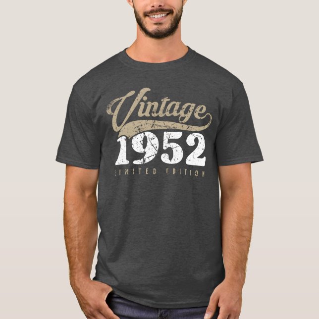 Camiseta Vintage 1952 70th Birthday 70 Years retro (Anverso)