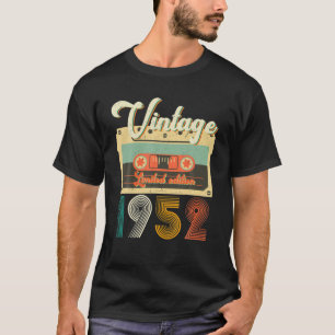 Camiseta Vintage 1952 70Th Birthday Cassette Tape Para Homb