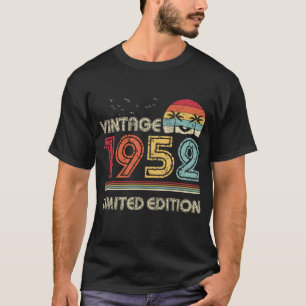 Camiseta Vintage 1952 Limited Edition 72nd Birthday