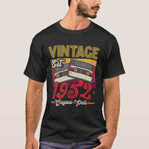 Camiseta Vintage 1952 Original Parts Funny 70 Years Old 70T