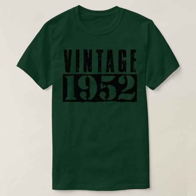 Camiseta Vintage 1952 Vintage Black Text (Diseño del anverso)