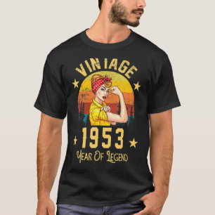 Camiseta Vintage 1953 Año De Leyenda Cumpleaños 69