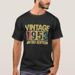Camiseta Vintage 1953 Bday 69 años Funny 69th Birthday<br><div class="desc">Vintage 1953 Bday 69 Años Funny 69th Birthday Awesome Shirt</div>