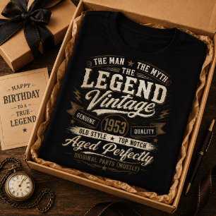 Camiseta Vintage 1953 Envejecido Perfectamente Angustiado 7