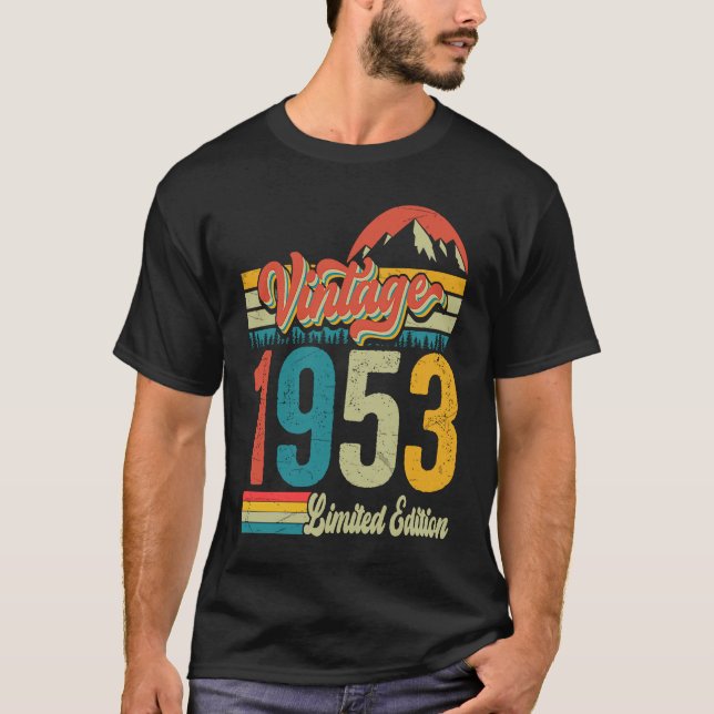 Camiseta Vintage 1953 Hombres Retro 70º cumpleaños (Anverso)