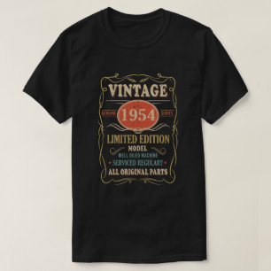 Camiseta Vintage 1954 65th Birthday All Original Parts Gift