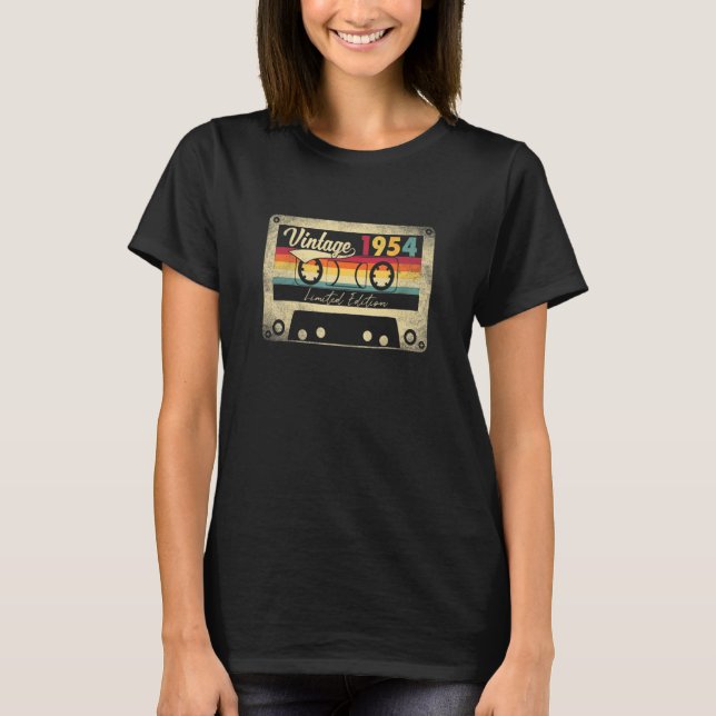 Camiseta Vintage 1954 68th Birthday Gif Retro (Anverso)