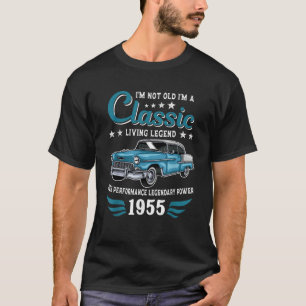Camiseta Vintage 1955 Birthday Classic Car Para Leyendas Na
