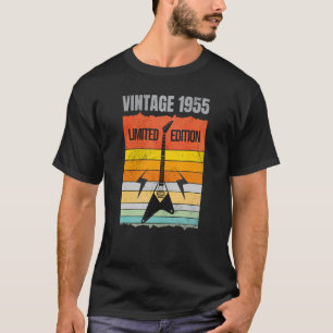Camiseta Vintage 1955 Edición Limitada Músico de guitarra N