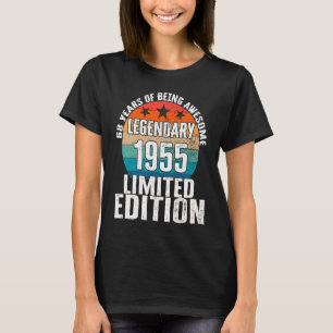 Camiseta Vintage 1955 Legendario cumpleaños 1 de 68 años