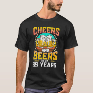 Camiseta Vintage 1955 Saludos Y Cervezas A Mis 65 Años