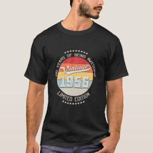 Camiseta Vintage 1956 66Th Birthday Gift 66 Years Being Awe