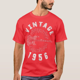 Camiseta Vintage 1956 Birthday Limited Edition Guitar Music
