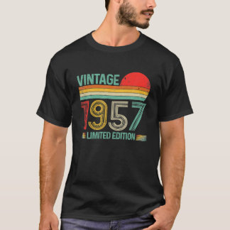 Camiseta Vintage 1957 65th Birthday Decorations Hombres Muj