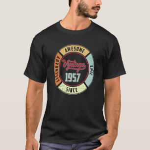 Camiseta Vintage 1957 65th Birthday Legendary Awesome Epic