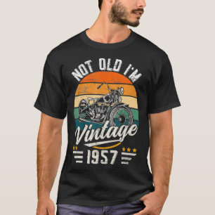 Camiseta Vintage 1957 Classic Motorcycle Lover 65 Years