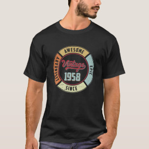 Camiseta Vintage 1958 64º Nacimiento Legendario Increíble É